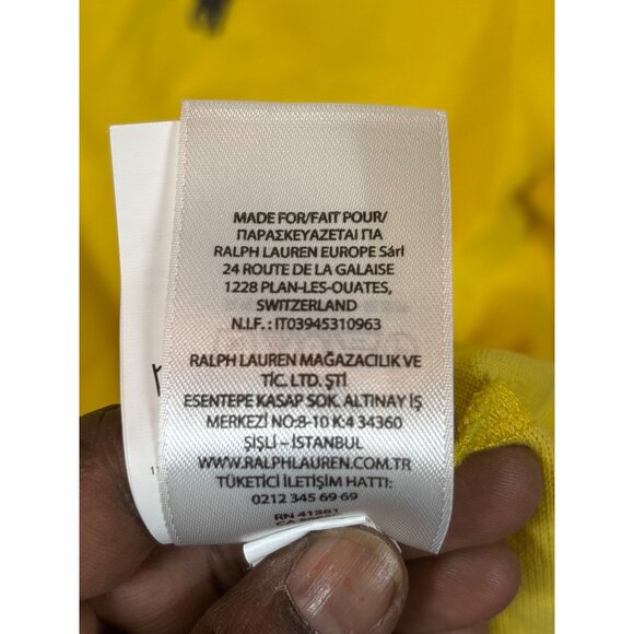 Polo Ralph Lauren Yellow Classic Fit Short Sleeve Polo Shirt  Cotton youth 14-16 - Picture 10 of 10